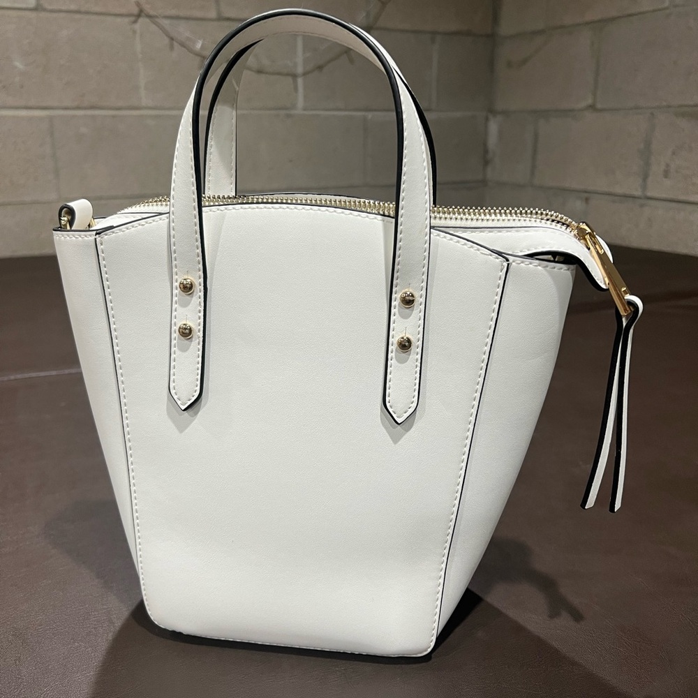 Who What Wear Elegant Cream Mini Bag